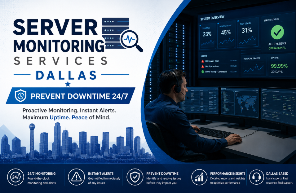 Server Monitoring Services in Dallas : Prevent Downtime Before It Happens